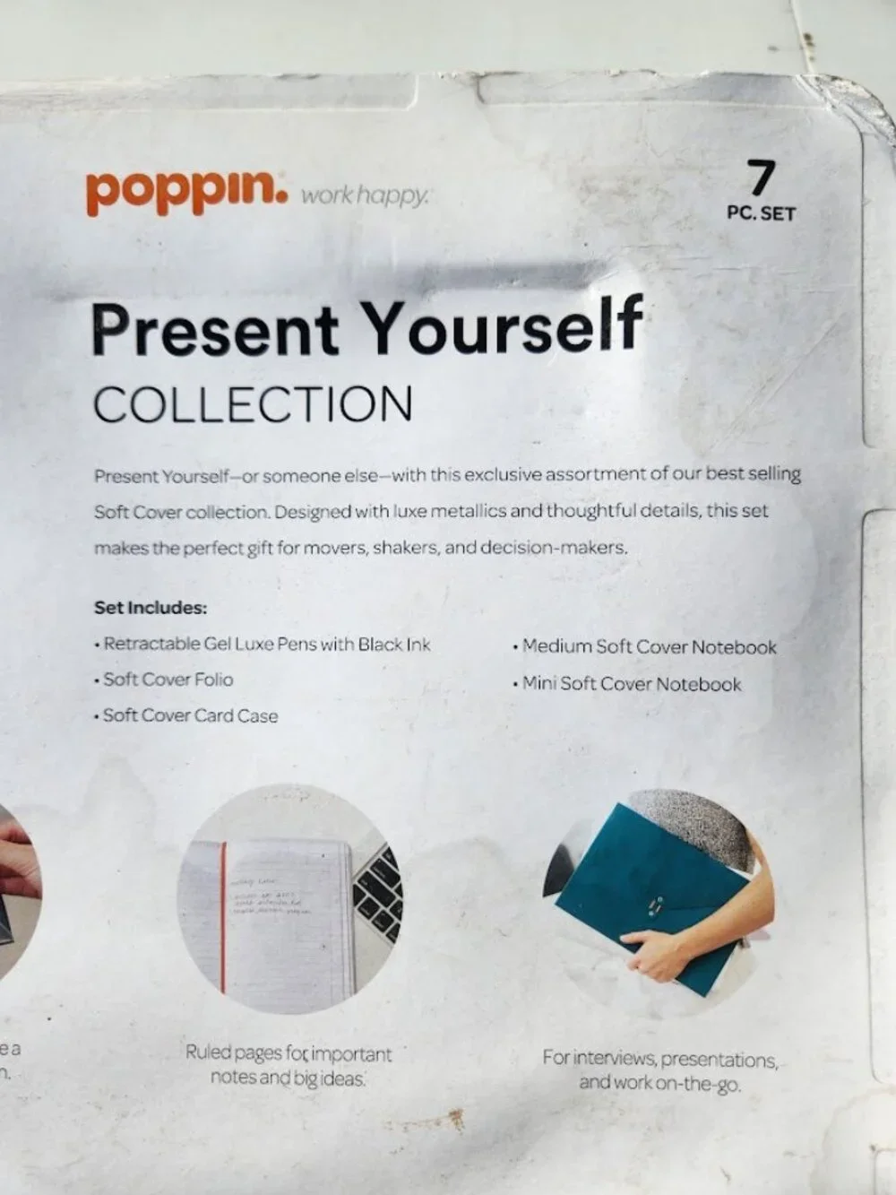 Poppin Work Happy Present Yourself Collection Teal 7 Pc Piece Desk Set Teacher G